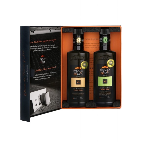 Palacio de los Olivos Dúo Picual y Arbequina Estuche 2x250 ml.