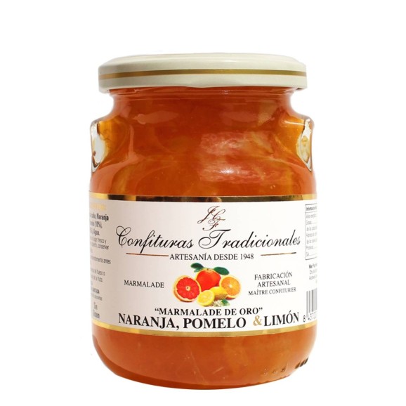 Confituras Tradicionales Konfitüre aus Orange, Grapefruit und Zitroneaus Orange, Grapefruit und Zitrone 300 gr.