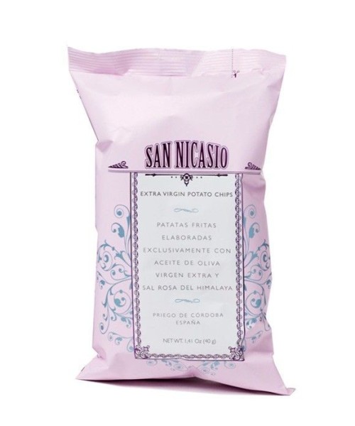 San Nicasio Kartoffelchips mit rosa Himalaya-Salz 40 gr. - Oliva Oliva