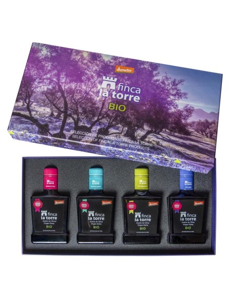 Finca la Torre Selection Case with 4 Glass bottles 250 ml.