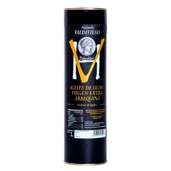Hacienda Valdivieso Arbequina Non Filtrée Bidon métal 1L