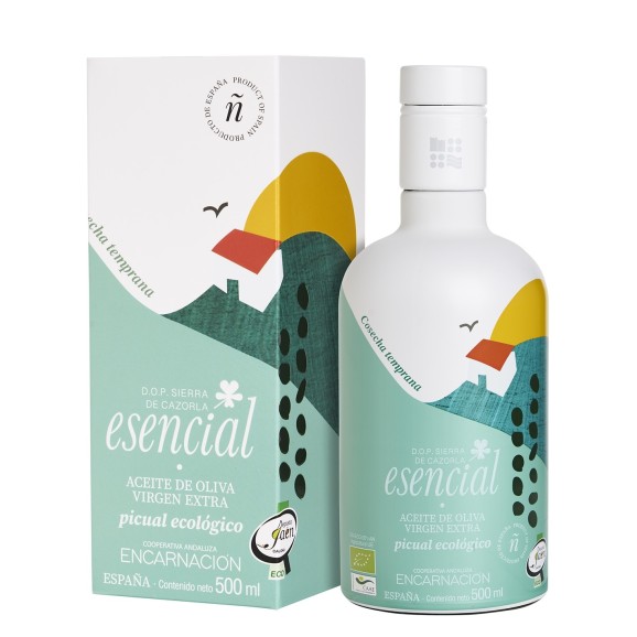 Esencial Verde Temprano Picual BIO Étui 500 ml.