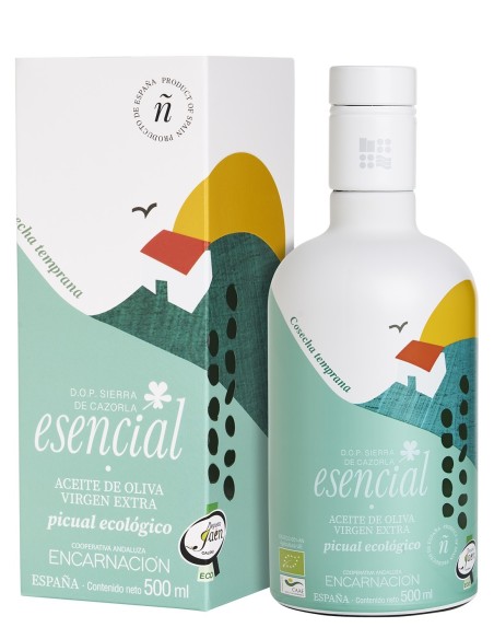Esencial Verde Temprano Picual BIO Etui 500 ml.