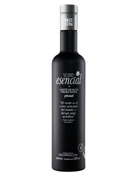Esencial Verde Temprano Picual Limited Edition Glass bottle 500 ml.