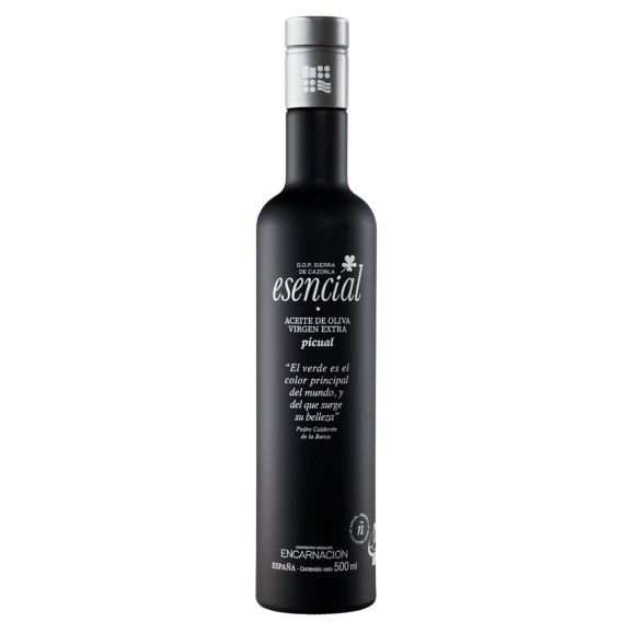 Esencial Verde Temprano Picual Limited Edition Glass bottle 500 ml.