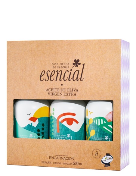 Esencial Verde Temprano Estuche 3 Botellas de vidrio 500 ml.