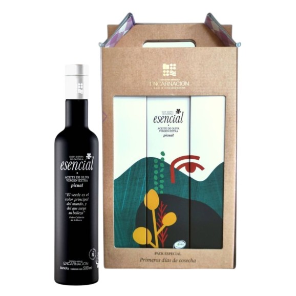 Esencial Verde Temprano Picual Limited Edition Case 3x500 ml.