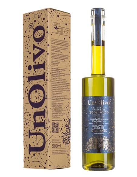 UnOlivo Early Harvest Organic Picual Case 500 ml.