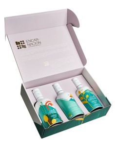 Esencial Verde Temprano Royal, Picual y Picual Ecológico Cofre 3x500 ml.