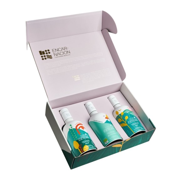 Esencial Verde Temprano Royal, Picual und Picual BIO Geschenkbox 3x500 ml.