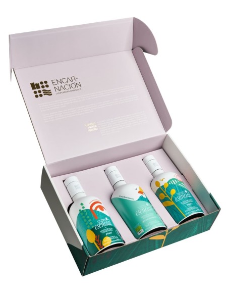 Esencial Verde Temprano Royal, Picual und Picual BIO Geschenkbox 3x500 ml.
