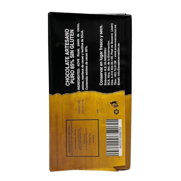 SCA Encarnación Schokolade 85 % Kakao mit EVOO Esencial Royal 115 gr.