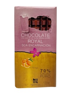 SCA Encarnación Schokolade 70 % Kakao mit Orangen und EVOO Esencial Royal 115 gr.