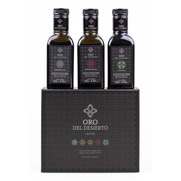 Oro del Desierto Geschenkpackung 3 Glasflaschen 250 ml. - Oliva Oliva
