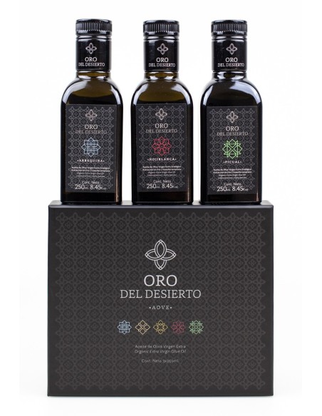 Oro del Desierto Geschenkpackung 3 Glasflaschen 250 ml. - Oliva Oliva