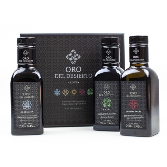 Oro del Desierto Gift Box 3 Glass bottles 250 ml. - Oliva Oliva