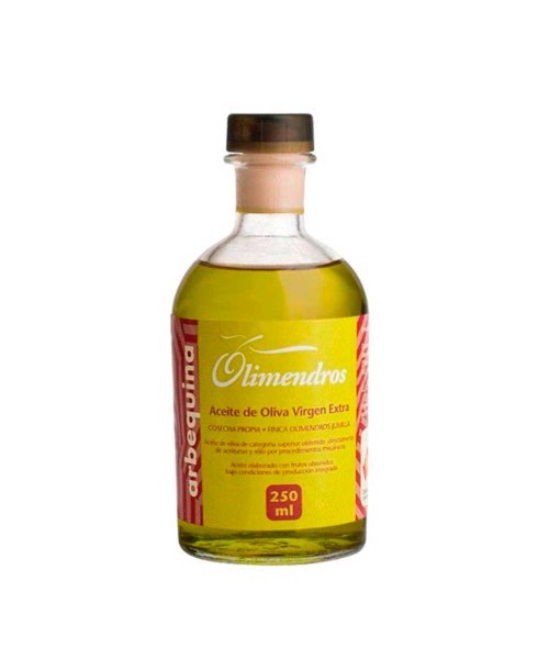 Olimendros Arbequina - Botella vidrio 250 ml.