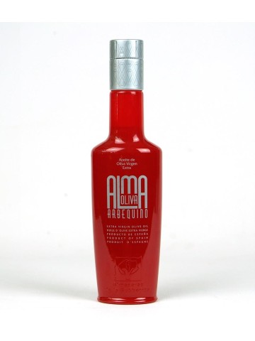 huile d'olive  almaoliva arbequina bouteille en verre 250 ml frontal