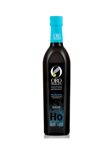 Aceite de oliva de Oro Bailén Reserva Familiar Hojiblanca botella negra con azul