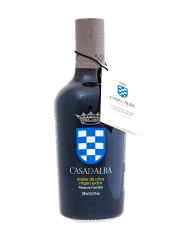 huile d'olive casa de alba reserva familiar bouteille en verre de 500ml 