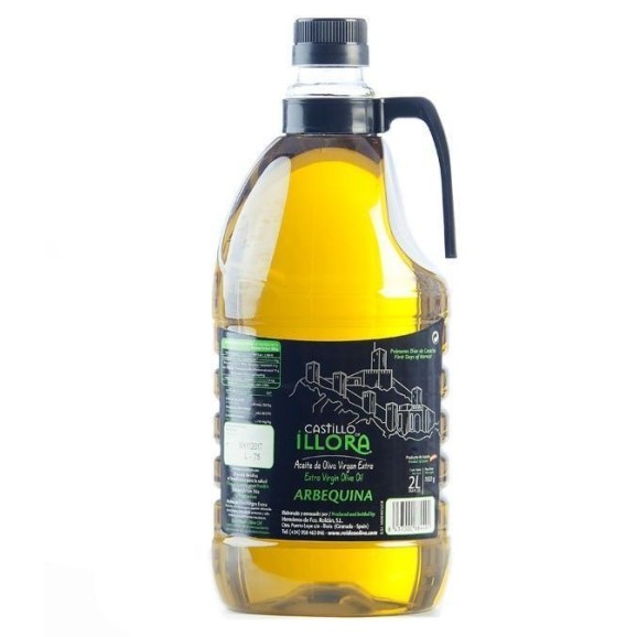 Castillo de Íllora Arbequina Plastikkaraffe 2 l. - Oliva Oliva