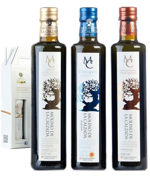 Molino de la Calzada Box of 3 glass bottles 500 ml. - Oliva Oliva