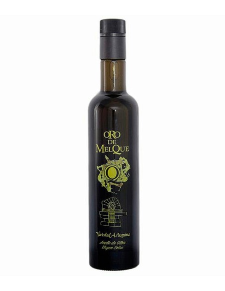 olive oil  d'olive oro de melque arbequina glass bottle   500ml