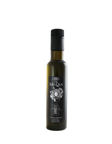 aceite de oliva oro de melque cornicabra botella de vidrio de  250ml 