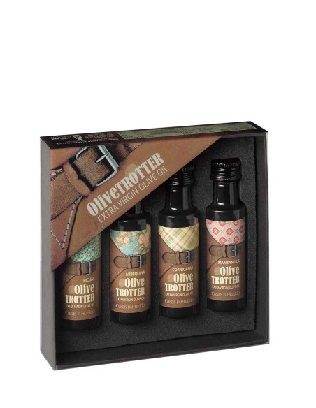 Casas de Hualdo Olive Trotter 25 ml Case - Case mit 4 Glasflaschen
