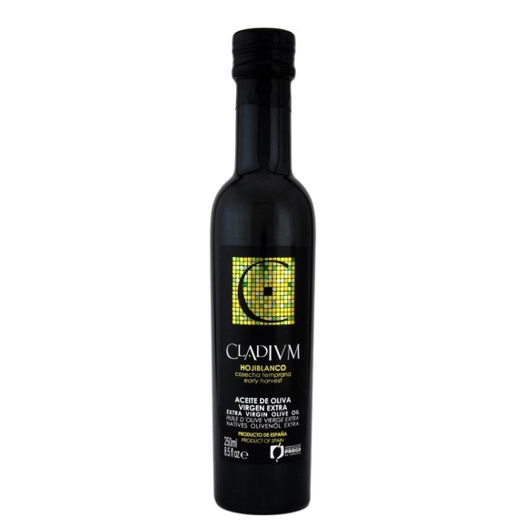 huile d'olive cladium hojiblanco bouteille en verre de 250ml