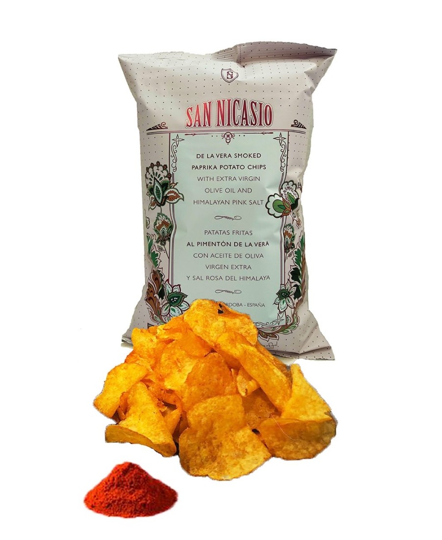 Patatas Fritas San Nicasio al pimentón de la Vera de 150gr - Bolsa 150 g.