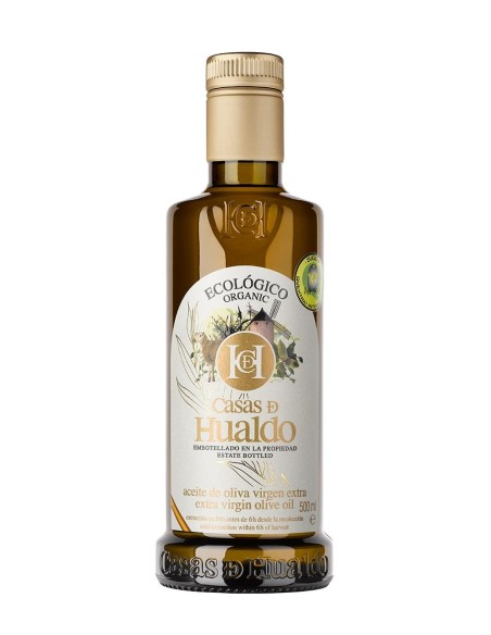 Casas de Hualdo Ogánico Coupage de 500 ml - Botella de vidrio de 500 ml.