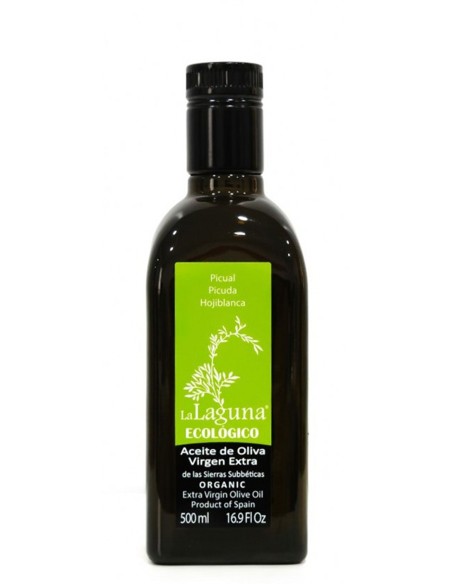 La Laguna Organic - Quadratische Glasflasche 500 ml.