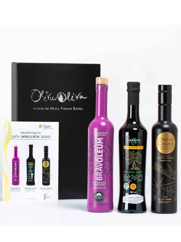 3 Jaén Selección 2020 en estuche regalo premium -  Los aceites más premiados para regalar