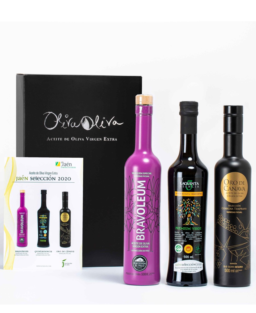 3 Jaén Selección 2020 en estuche regalo premium -  Los aceites más premiados para regalar