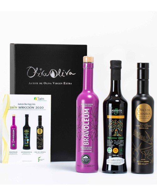 3 Jaén Selección 2020 en estuche regalo premium -  Los aceites más premiados para regalar