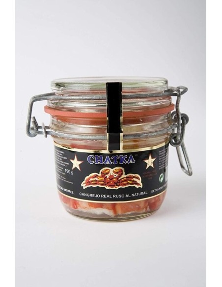 Chatka Crabe royal russe 100% de pattes Pot verre 310 gr - Oliva Oliva