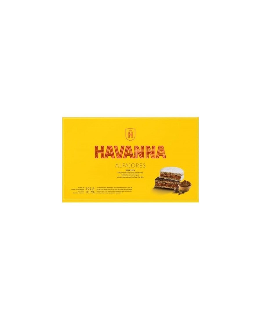 Havanna Alfajores Mixtos 6 Unidades Caja 306 gr. - Oliva Oliva