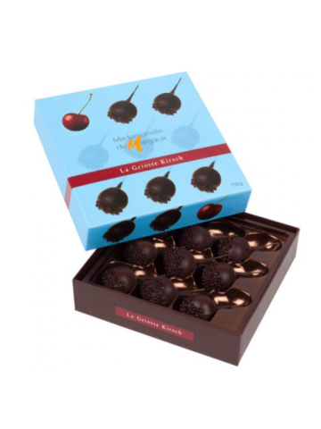 Mademoiselle de Margaux Cerezas Rellenas de Armagnac y Recubiertas con Chocolate Negro - Caja 110 gr.