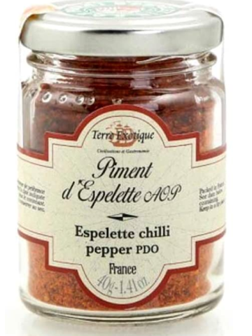 Terre Exotique Piment d'Espelette AOP Pot en verre 40 gr - Oliva Oliva