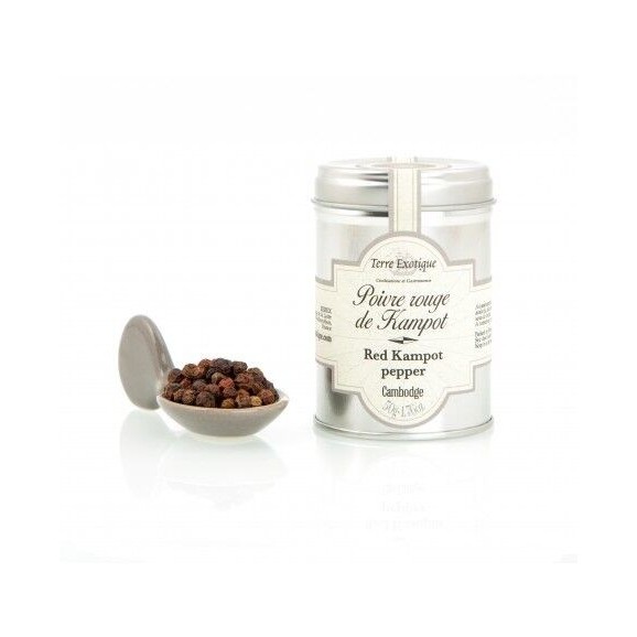 Terre Exotique Poivre rouge de Kampot Pot 50 gr. - Oliva Oliva