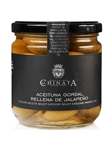 La Chinata Jalapeño Stuffed Gordal Olives - Jar 340 gr