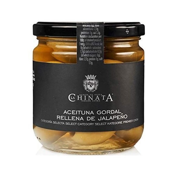 La Chinata Aceituna Gordal Rellena de Jalapeño - Tarro 340 gr