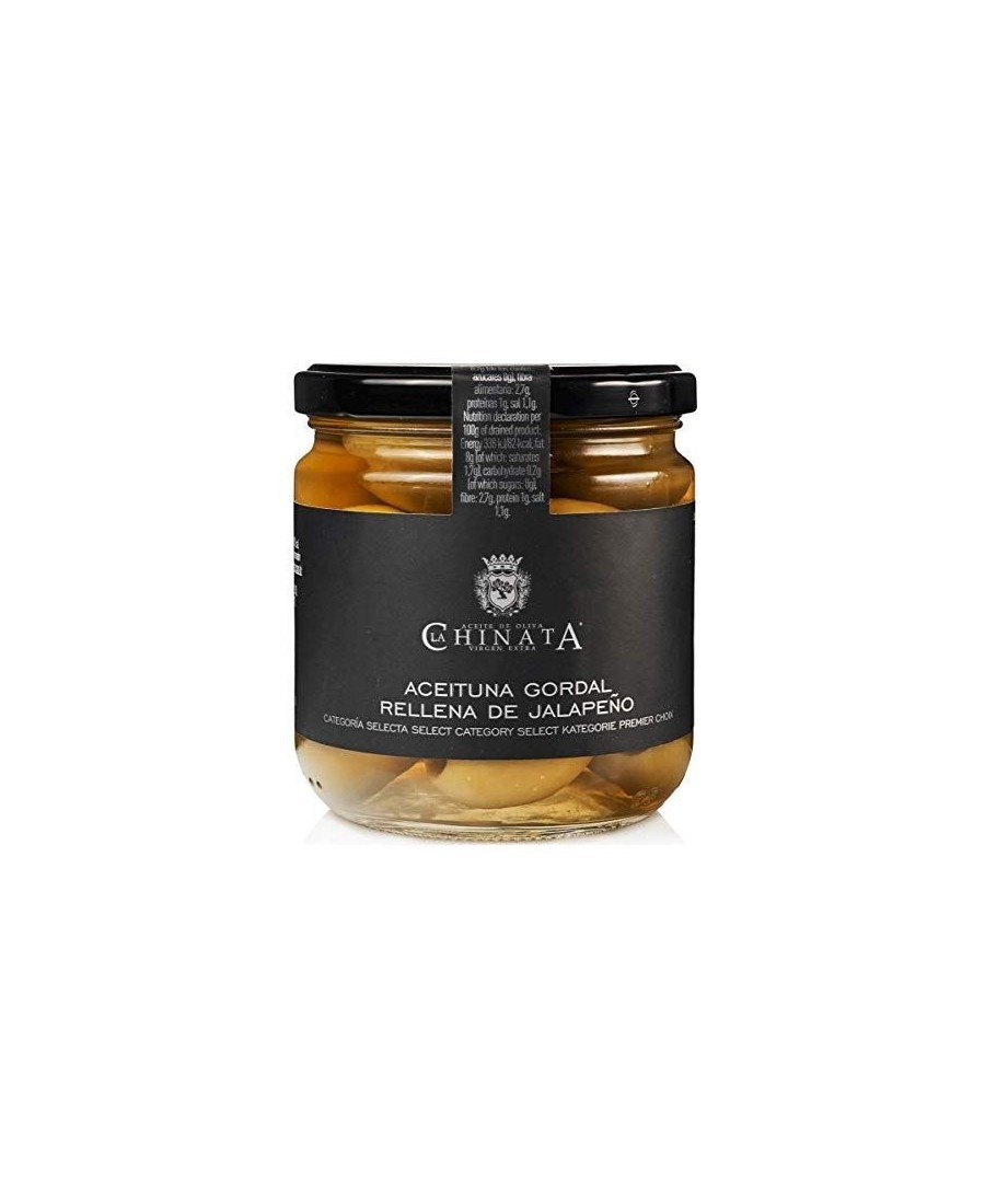 La Chinata Olives Gordal farcies au piment jalapeño - Pot 340 gr