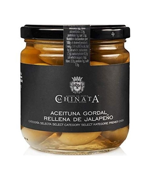 La Chinata Olives Gordal farcies au piment jalapeño - Pot 340 gr