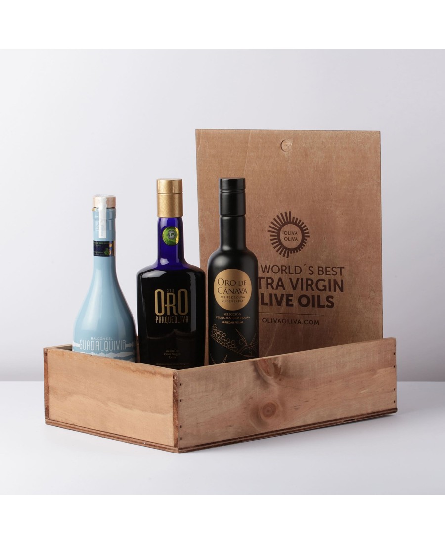 Mejores aceites del mundo (Mario Solinas) 2021 en caja de madera