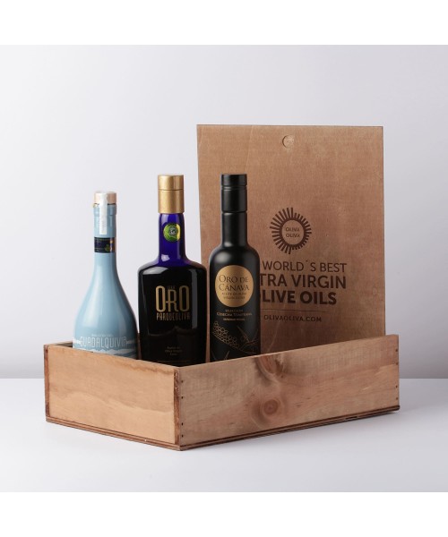 Mejores aceites del mundo (Mario Solinas) 2021 en caja de madera