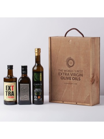 Mejores aceites del mundo (Olive Japan) 2021 en caja de madera