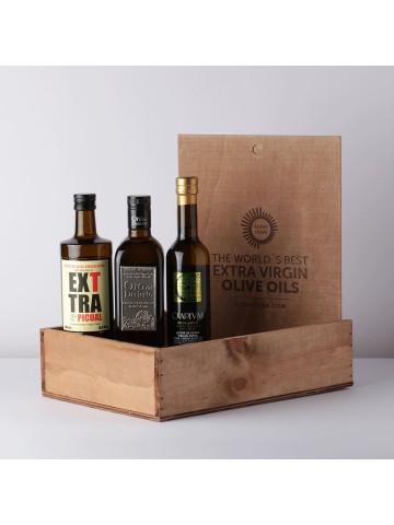 Mejores aceites del mundo (Olive Japan) 2021 en caja de madera 2