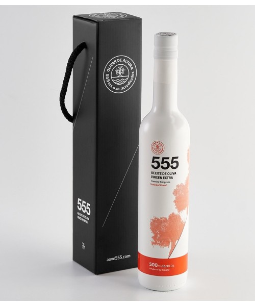 555 Etui Picual Glasflasche 500ml